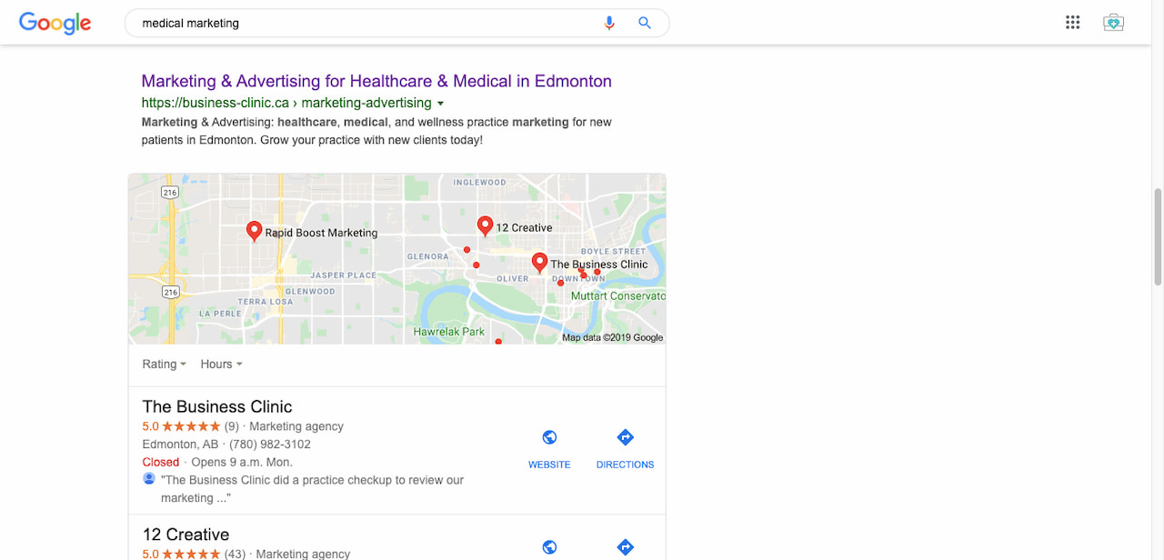 Google Business SEO First Page of Google Search Engine Optimization Edmonton